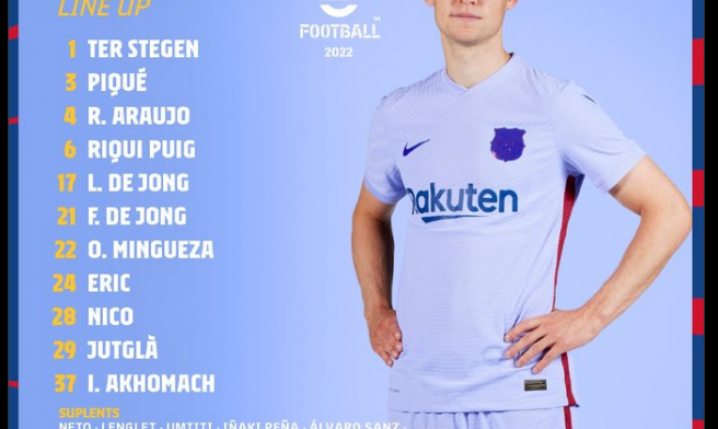 PAMIĘTNY SKŁAD Barcy z meczu z Mallorcą XD